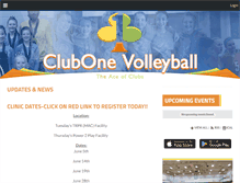 Tablet Screenshot of clubonevolleyball.com